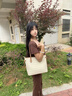 CinvaiKrose官方店小c&k托特包包女包2026新款女士单肩包生日七夕情人节礼物 菱格米白Beige【节日送礼可代写心意贺卡】 实拍图