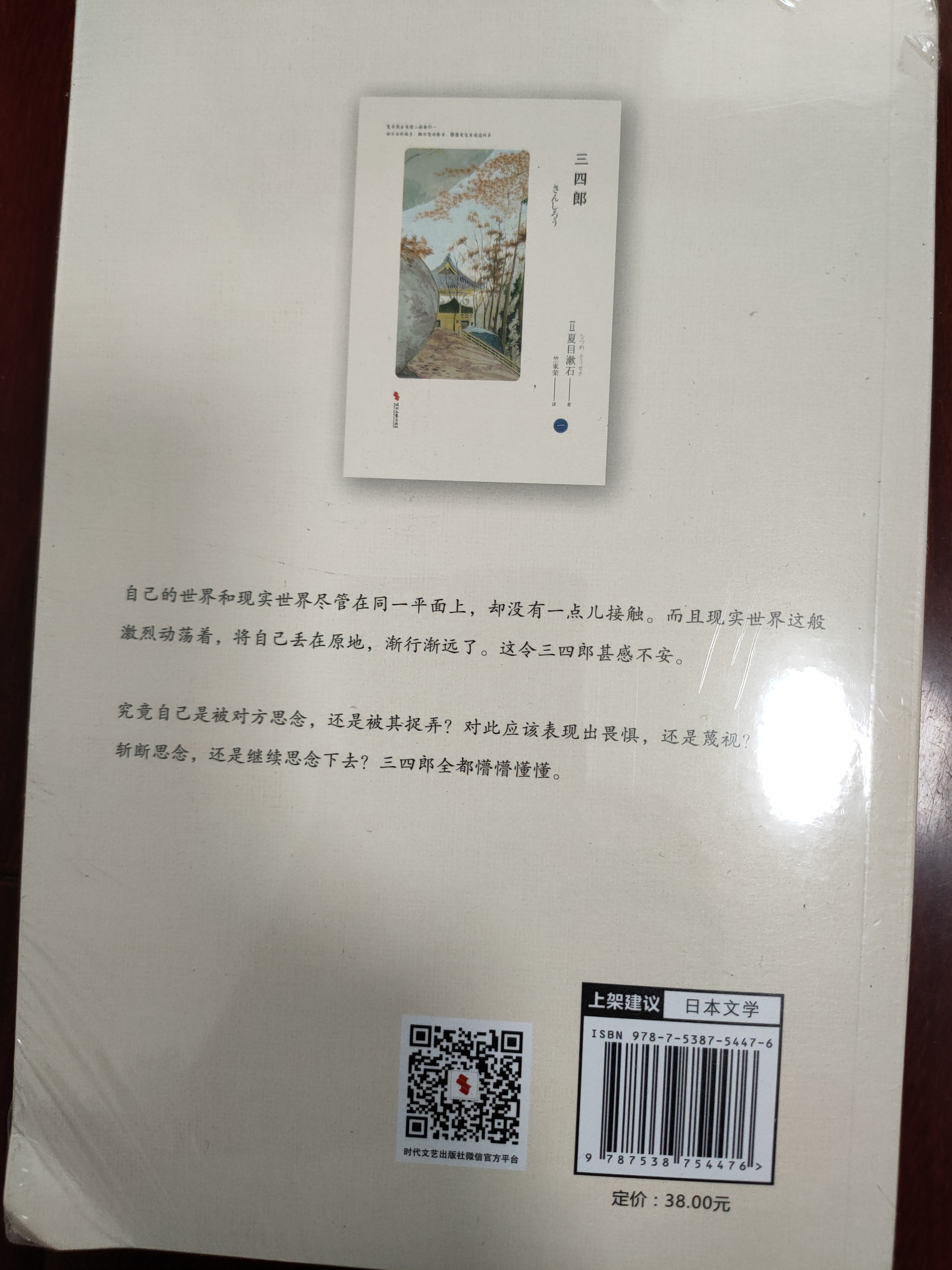 三四郎  夏目漱石爱情三部曲 从此以后+三四郎+门  日本文学翻译家竺家荣译 我是猫作者 外国小说畅销书籍排行榜 实拍图