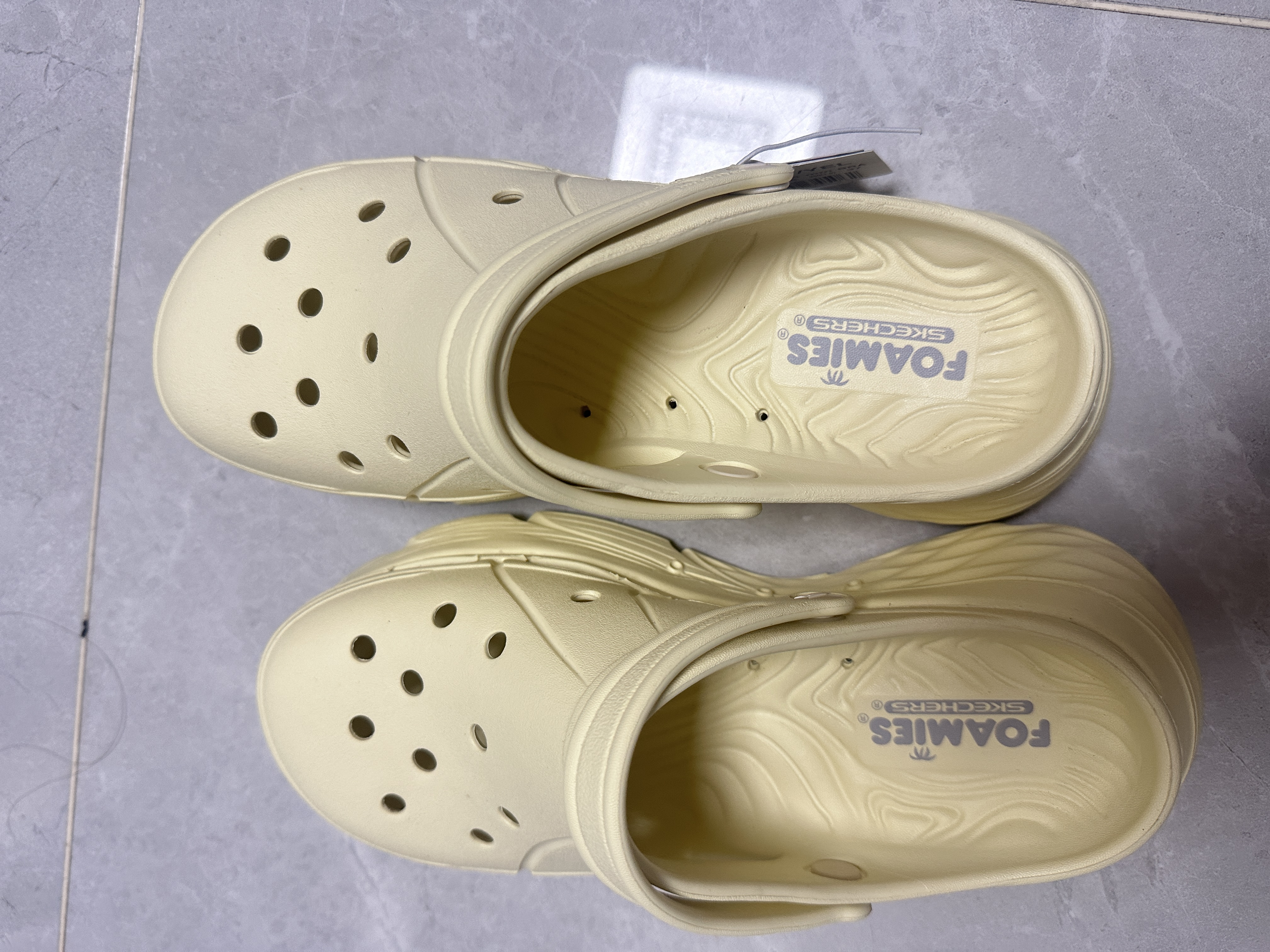 斯凯奇（Skechers）洞洞鞋女士夏季凉拖鞋泡泡鞋厚底增高外穿沙滩鞋踩屎感 实拍图