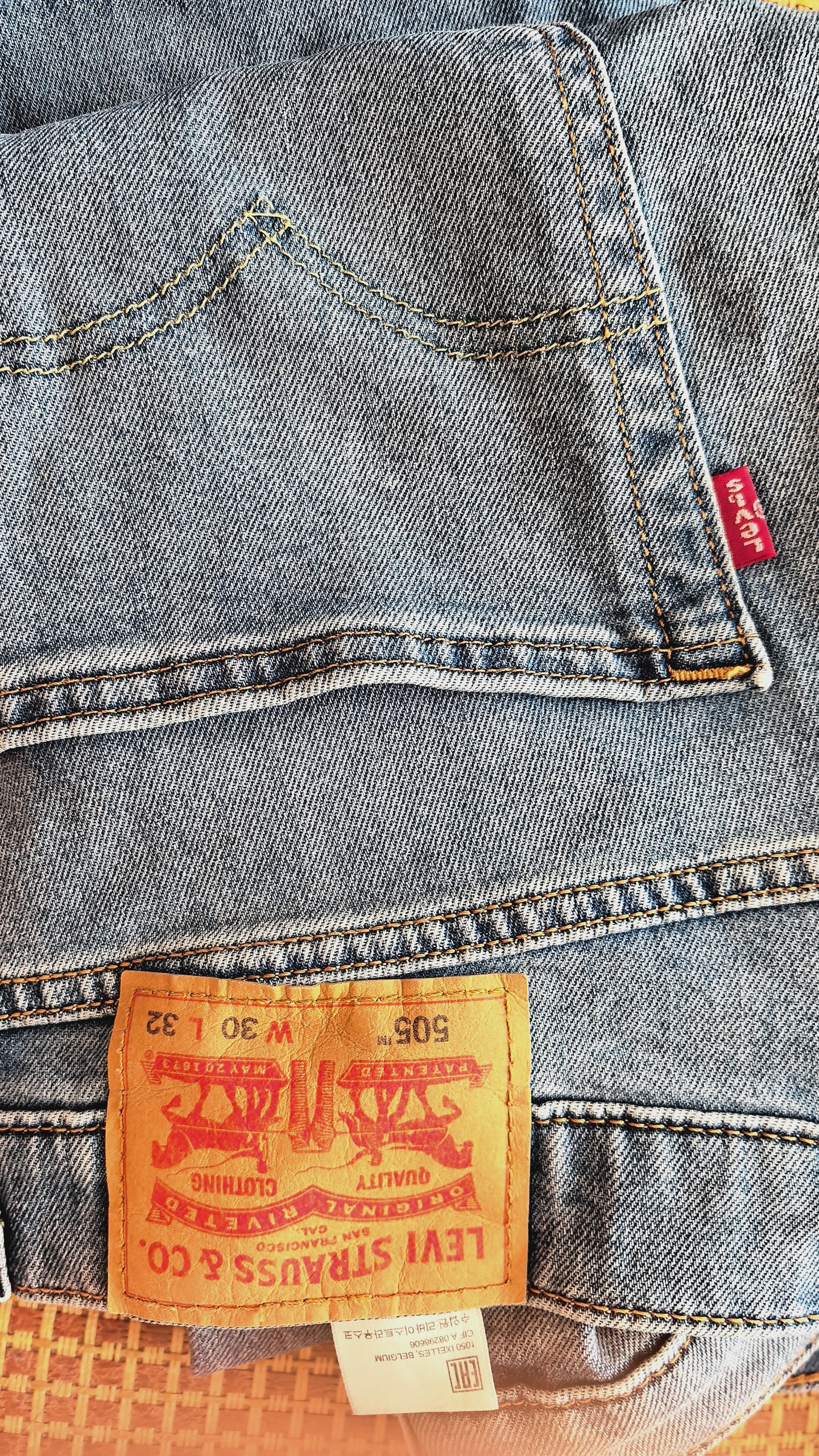 Levi's李维斯冰酷系列26年春夏新款牛仔裤男直筒凉感防晒夏薄款505裤子 蓝色 30 (32) 实拍图