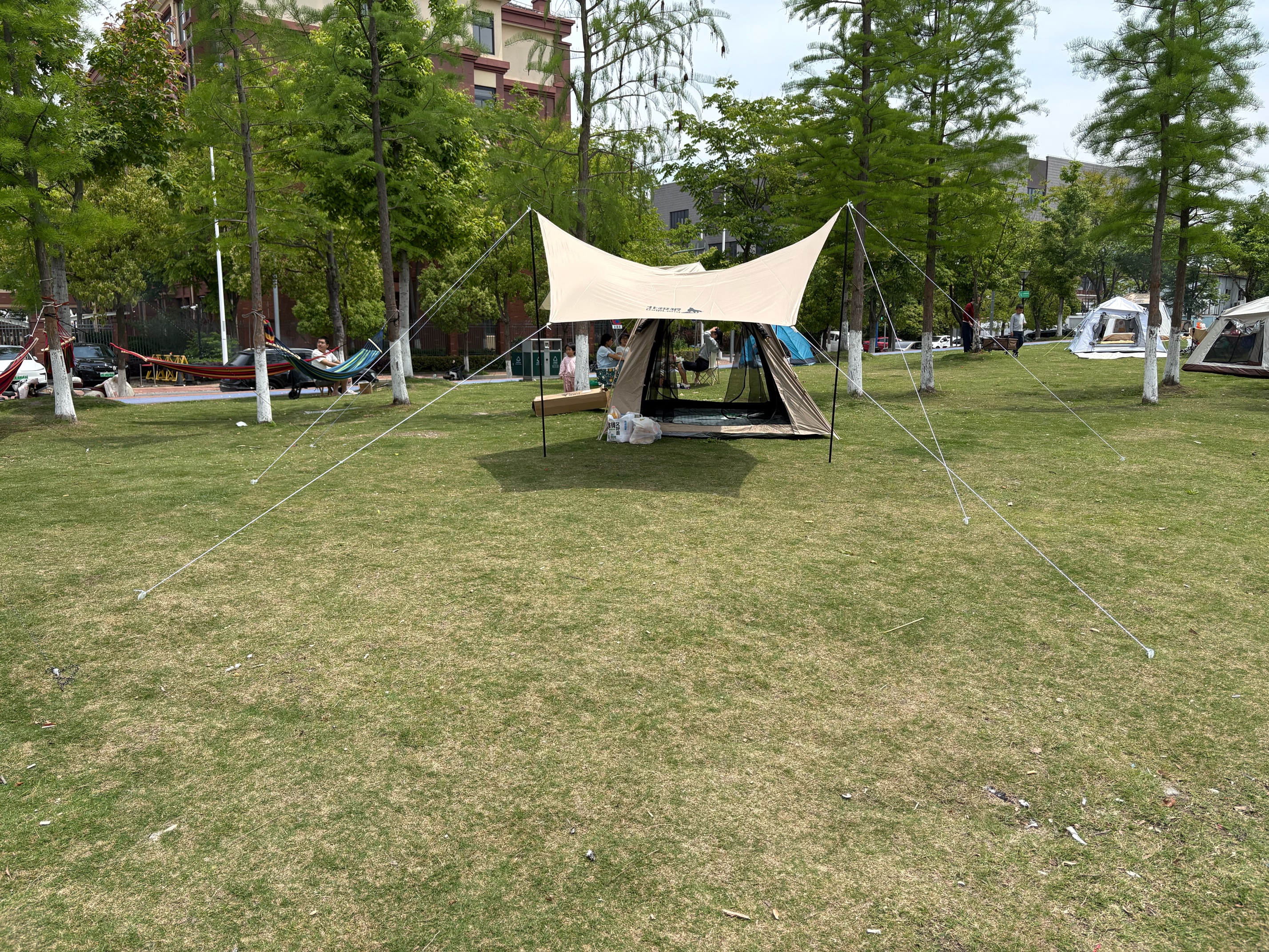 北极狼（BeiJiLang）帐篷户外黑胶防晒全自动速开天幕二合一防雨露营野餐沙滩野营帐篷 实拍图