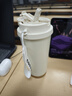 SZTAA保温杯咖啡杯316不锈钢陶瓷男女士吸管杯便携车载水杯茶杯伴手礼 陶瓷白（升级陶瓷）520ml 实拍图