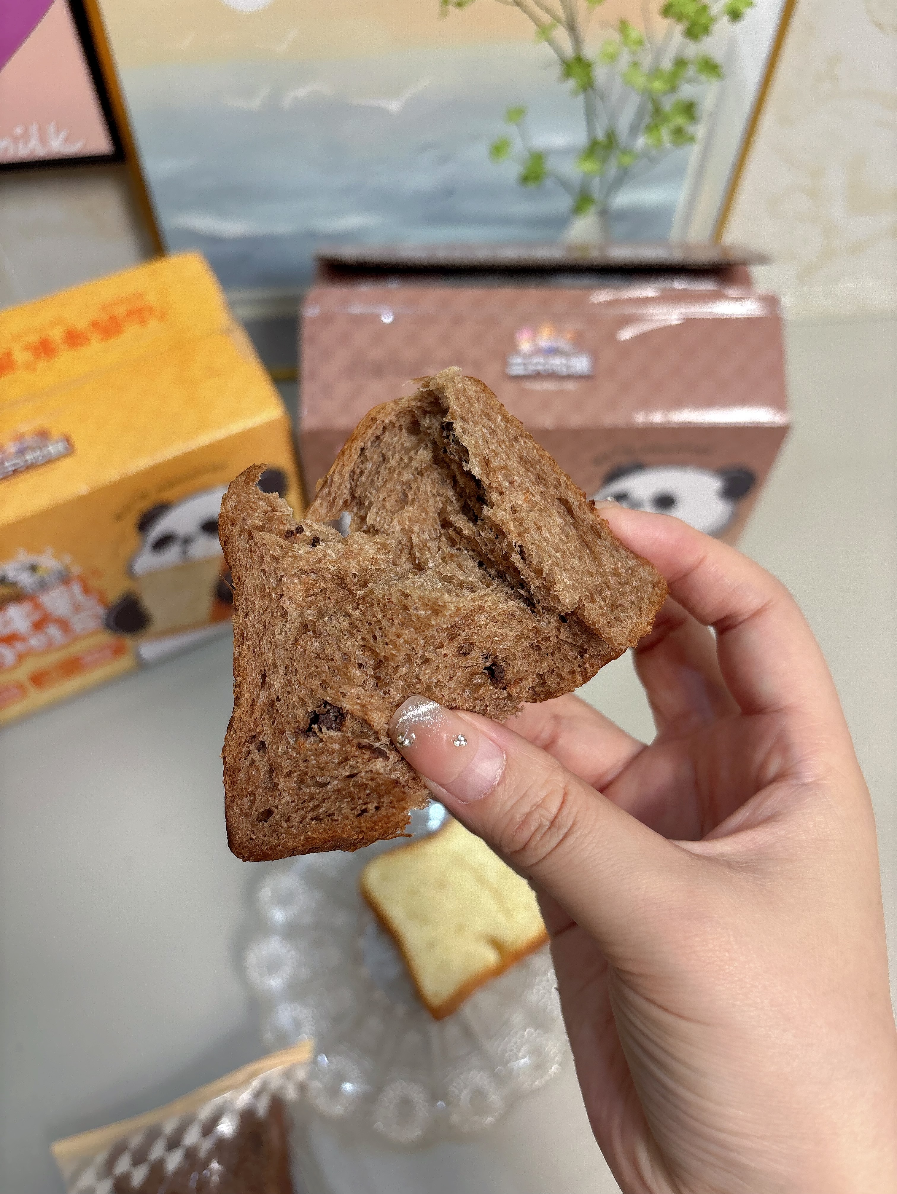 三只松鼠x早啊熊猫厚切小吐司420g/14枚 21天短保儿童早餐面包源头直发 实拍图