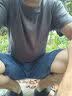 立蒙（LIMENG）男女装素色180g全棉短袖t恤圆领宽松体恤打底衫 深灰 M 实拍图