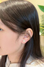 凤禧珠宝天然和田玉耳钉星星型玉石耳饰女士款生日礼物送老婆女友实用 实拍图