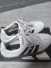 adidas「T头鞋」BARREDA休闲板鞋德训鞋男女阿迪达斯官方轻运动   灰色/黑色/树脂黄   37 实拍图