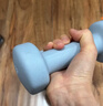 Keep哑铃女男健身家用彩色浸塑环保手铃亚铃全身塑形水蓝2kg*2 实拍图