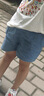 女童牛仔短裤2026夏季新款外穿裤子儿童夏装休闲洋气薄款 蓝色 130 【推荐身高120-130厘米左右】 实拍图
