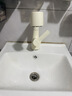 MICOE德国洗脸盆冷热水龙头抽拉式面盆洗手盆卫生间浴室台盆可升降家用 奶白【抽拉升降=两档】精铜+70cm 实拍图