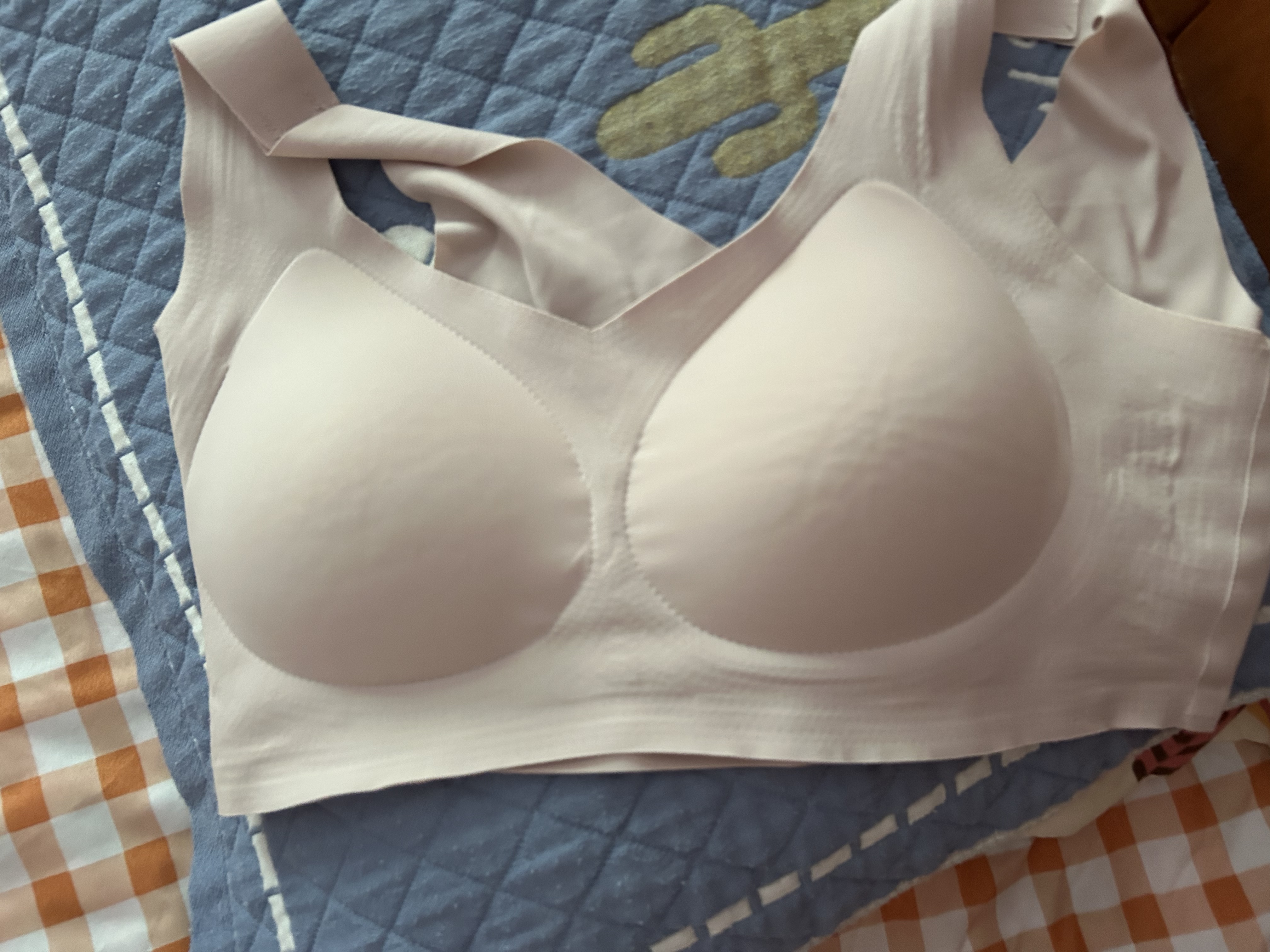 芬腾可安（FENTENGCARE）【升级2件装】固定乳胶杯无痕裸感调整型收副乳内衣女无钢圈文胸 实拍图