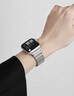 JINGZ品牌原装适用苹果手表s11表带金属apple watch s10磁吸iwatch s9小蛮腰8硅胶女士款不锈钢se夏通勤 新款小蛮腰【星光粉】实心不锈钢 · 液态硅胶 适用iwatch S11/S10【42MM表盘】 实拍图