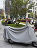 雨航（YUHANG）电动车雨衣电动车专用电瓶车雨披带镜套浅蓝色3XL 实拍图