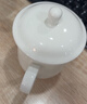 陶相惠茶杯办公杯陶瓷杯纯白骨瓷带盖会议杯子开会水杯定制公司LOGO刻字 实拍图