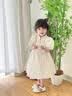 G.duck公主裙女童连衣裙新中式儿童裙子夏装2026新款女孩旗袍生日礼服 米白色 100 （建议身高90cm 3-4岁）cm 实拍图