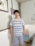 俞兆林睡衣男纯棉100%夏季短袖短裤薄款套装男士夏天大码卡通全棉家居服 NSALM-9526 【100%纯棉】 XL （建议120-140斤） 实拍图