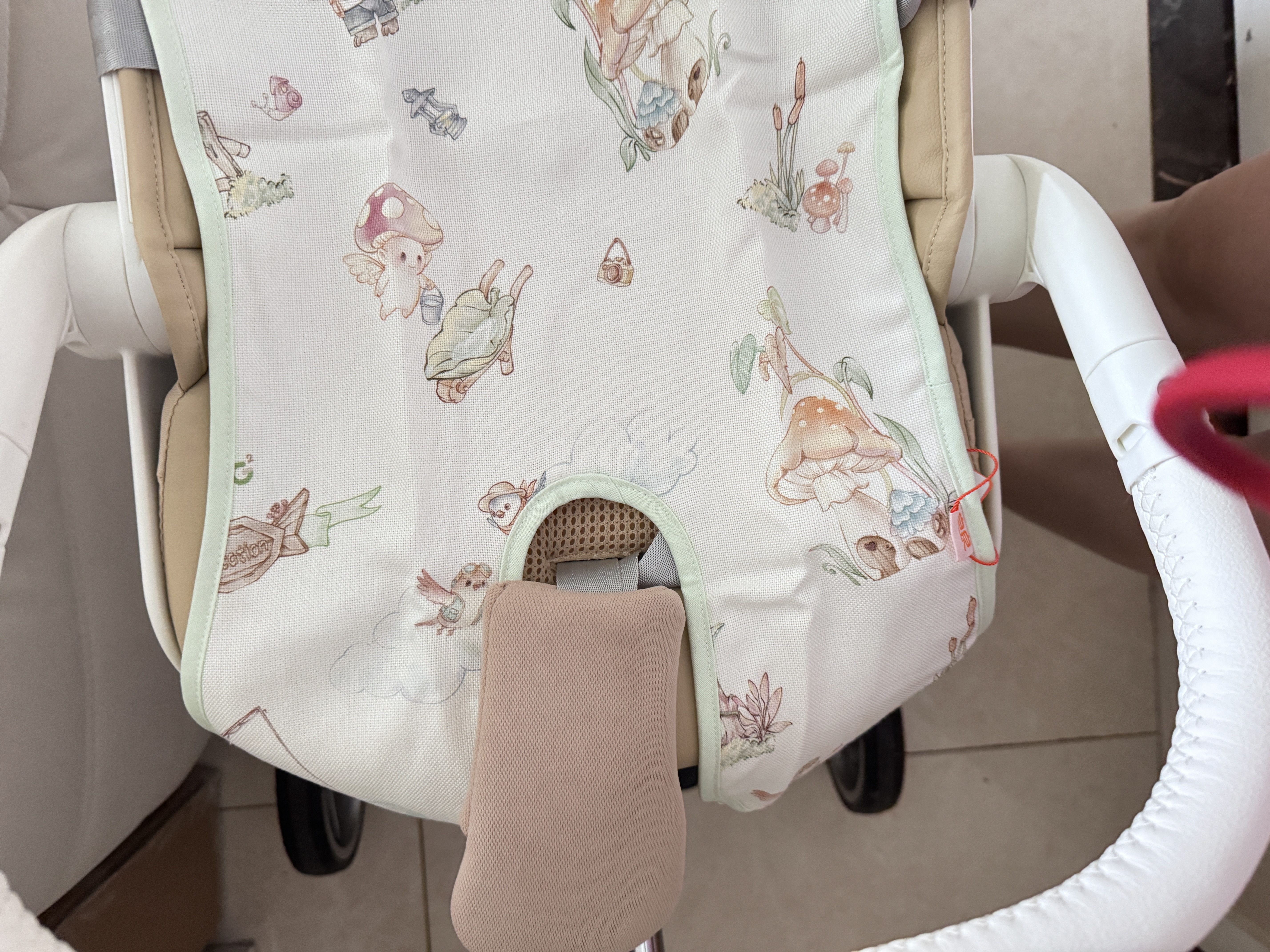 良良婴儿推车凉席苎麻新生儿坐垫儿童宝宝餐椅凉垫浣溪75*35cm 实拍图