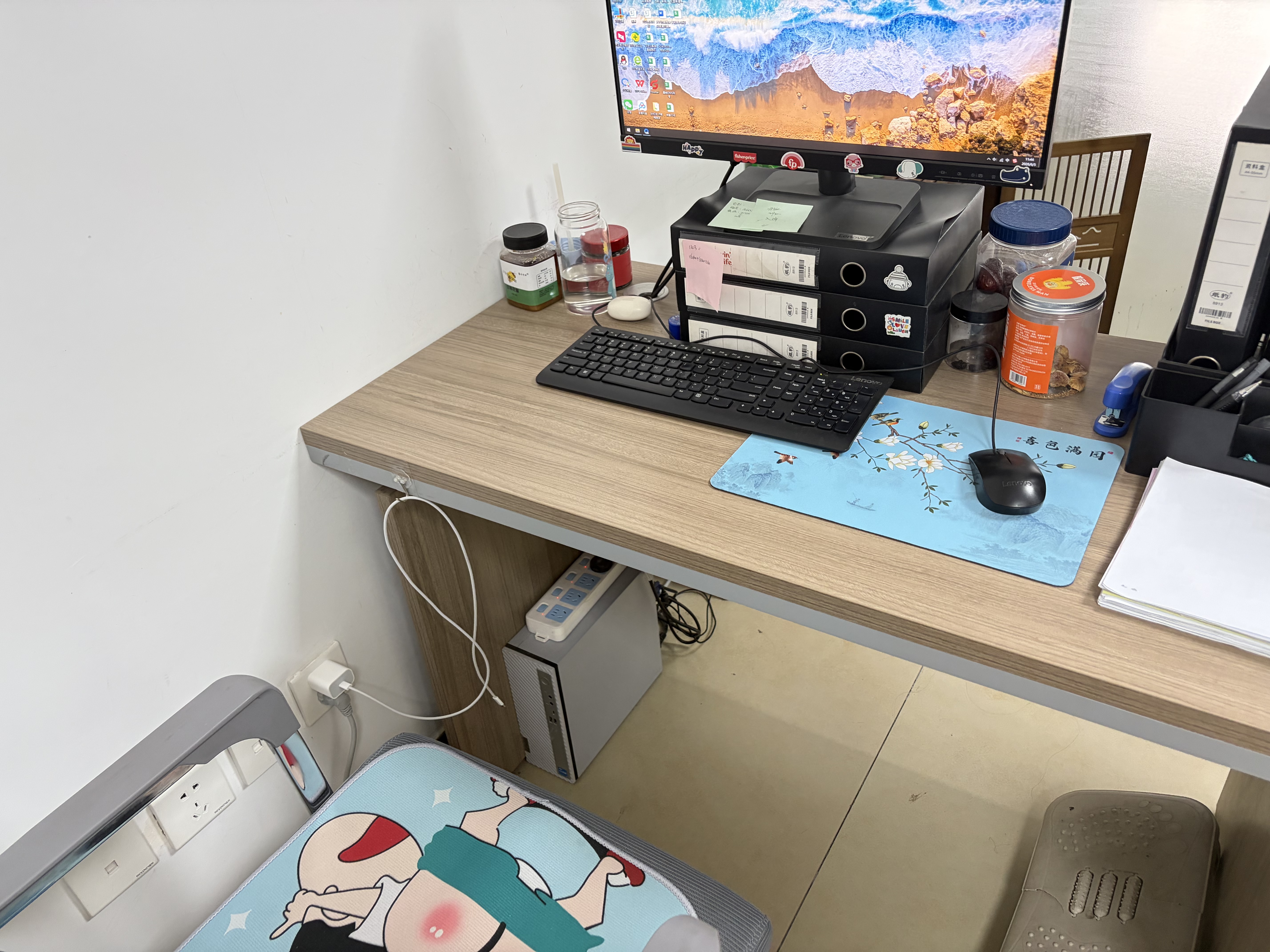 摩加国潮鼠标垫简约ins风办公软垫女生小号笔记本治愈风景电脑护腕垫 LC-590 250*370mm2毫米 实拍图