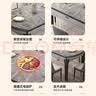 上林春天餐桌椅子全套轻奢高级感实木客厅家用折叠岩板餐桌#灰亮光606四轨 实拍图
