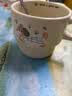 网红新款叠叠马克杯宿舍家用可爱狗陶瓷杯水杯礼物茶杯咖啡杯 奶油色 1个 280ml 奶白礼帽小狗叠叠杯【无盒装】 实拍图