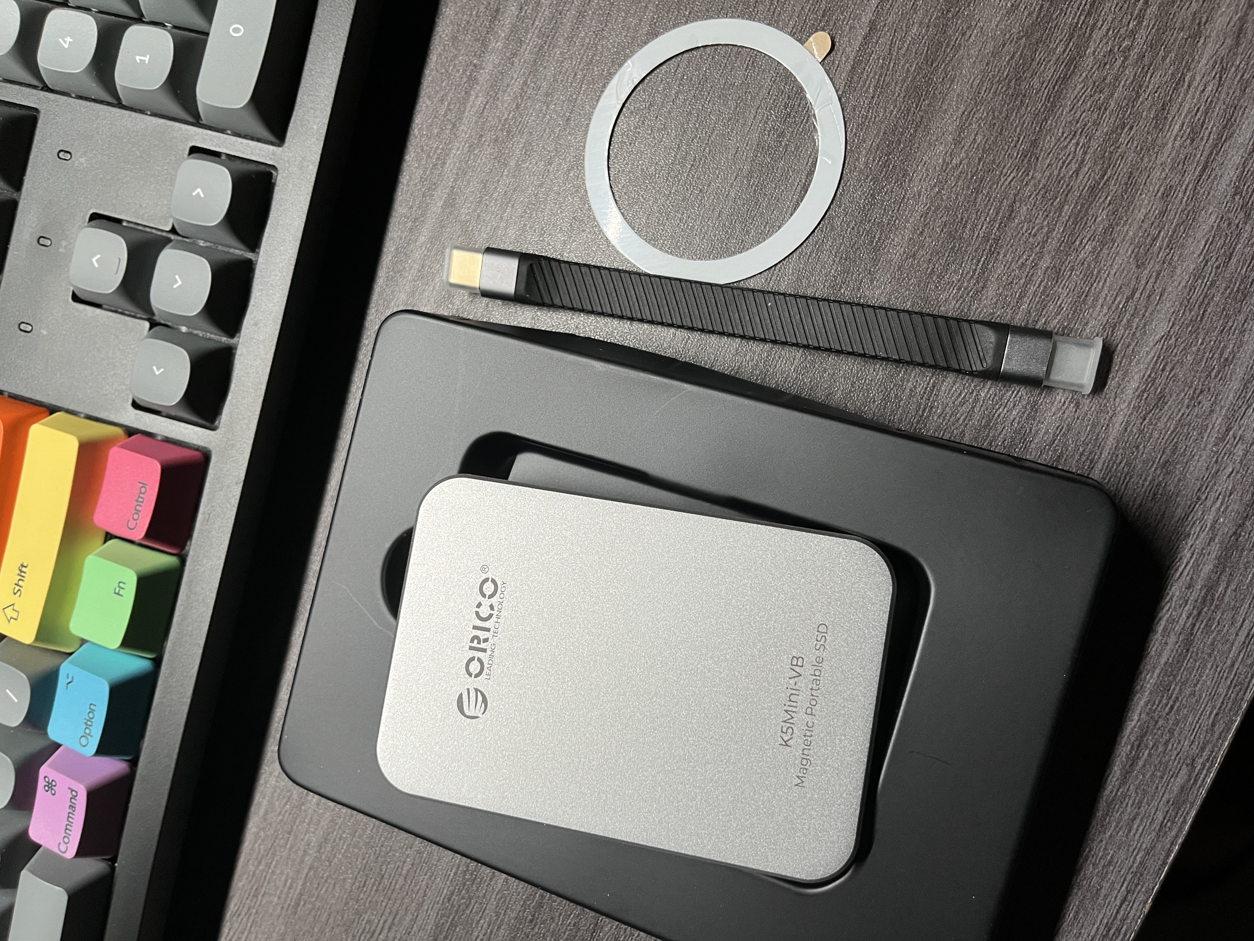 奥睿科（ORICO）480GB 磁吸移动固态硬盘 手机移动硬盘即插即用 PSSD适用苹果手机平板笔记本电脑扩容 K5mini 实拍图