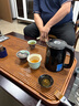 高端电木款茶盘家用2025新款实木茶托盘茶具办公室用干泡茶台茶海 直条茶盘80x40cm 实拍图