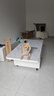 欧乐派 OLPAI多功能升降折叠茶几餐桌两用一体式家用小户型可移动创意客厅 120*60【雪山亮白/彩釉岩玻】+4储物凳 实拍图