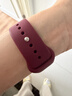 MSSM适用苹果手表表带Apple Watch S11/10硅胶磁吸带iwatch S9/se3/ultra3新年圣诞表带-酒红色 实拍图