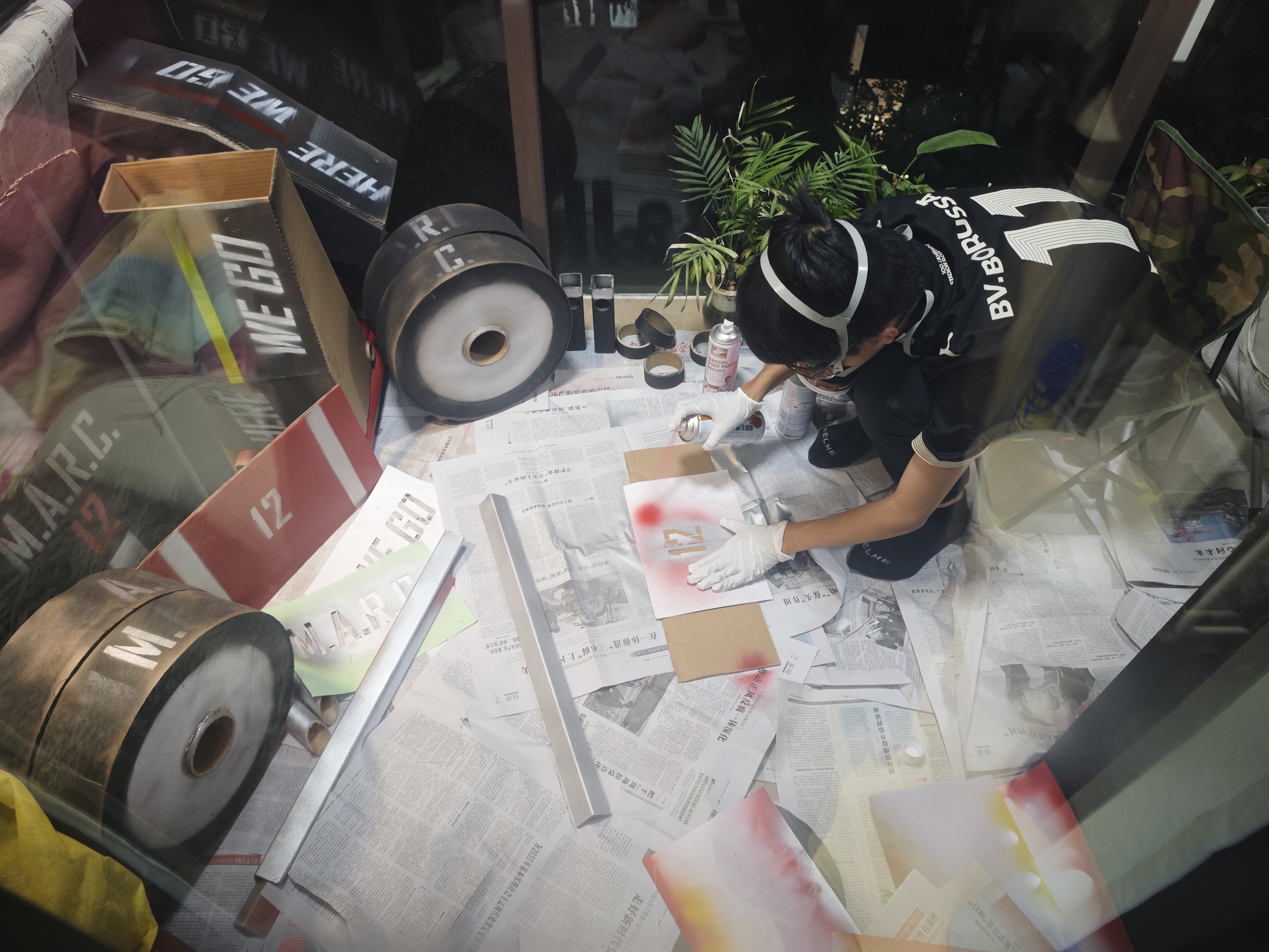 松工（songgong）防毒面具 防有机气体有毒气体蒸汽面具 防工业灰尘粉尘呼吸道防护面罩护具 七件套+护目镜 实拍图
