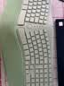 B.O.W航世 K308DL人体工学三模有线无线蓝牙充电键盘106键 笔记本ipad平板电脑通用护腕手托键盘 抹茶绿 实拍图