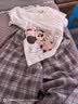 迪士尼（Disney）童装时尚儿童套装2026夏季新款女童格子阔腿长裤洋气韩版女孩裤子 晒单实拍图