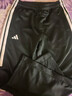 阿迪达斯（adidas）长裤男女春季宽松透气直筒裤跑步运动防风休闲裤  黑白 M 实拍图