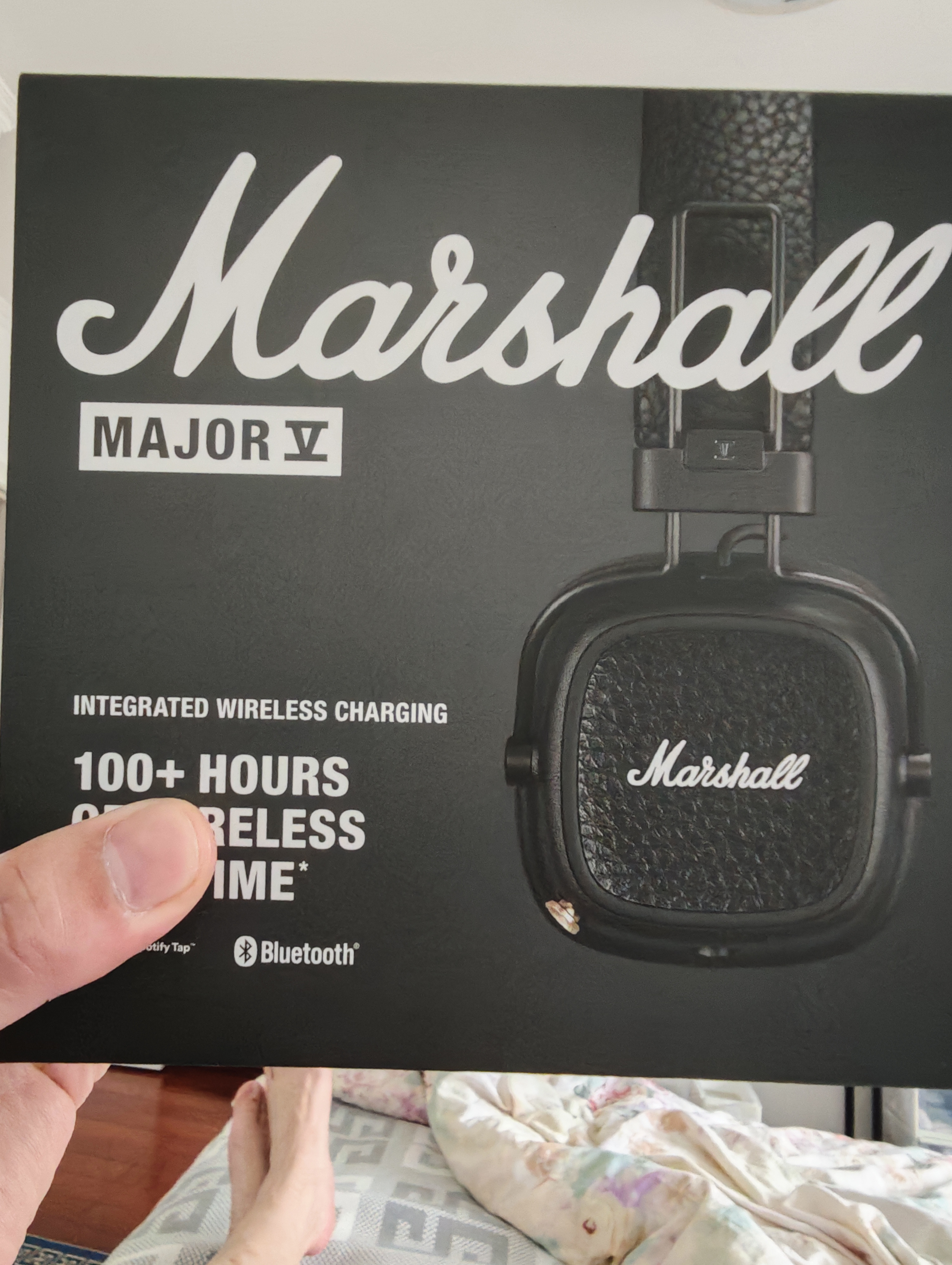 Marshall（马歇尔）MAJOR V耳机头戴式无线蓝牙重低音长续航时尚可折叠户外礼物5代耳麦兼容苹果华为 黑色 实拍图