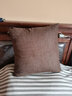 居八佰纯色亚麻沙发抱枕样板房靠垫客厅床头民宿靠枕套现代简约腰枕 咖啡色（加厚素色亚麻） 50*50cm抱枕套+枕芯 实拍图