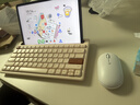 B.O.W 航世 K150 ipad蓝牙键盘鼠标套装pro带卡槽办公键鼠 男女生适用安卓ipad平板笔记本电脑无线键鼠 奶咖色【三蓝牙键盘+白鼠标】丨支持多设备连接 实拍图