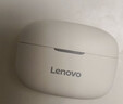 联想（Lenovo）真无线蓝牙耳机 半入耳式耳机 音乐运动游戏耳机蓝牙5.4 适用苹果小米手机 EA110月岩白 实拍图