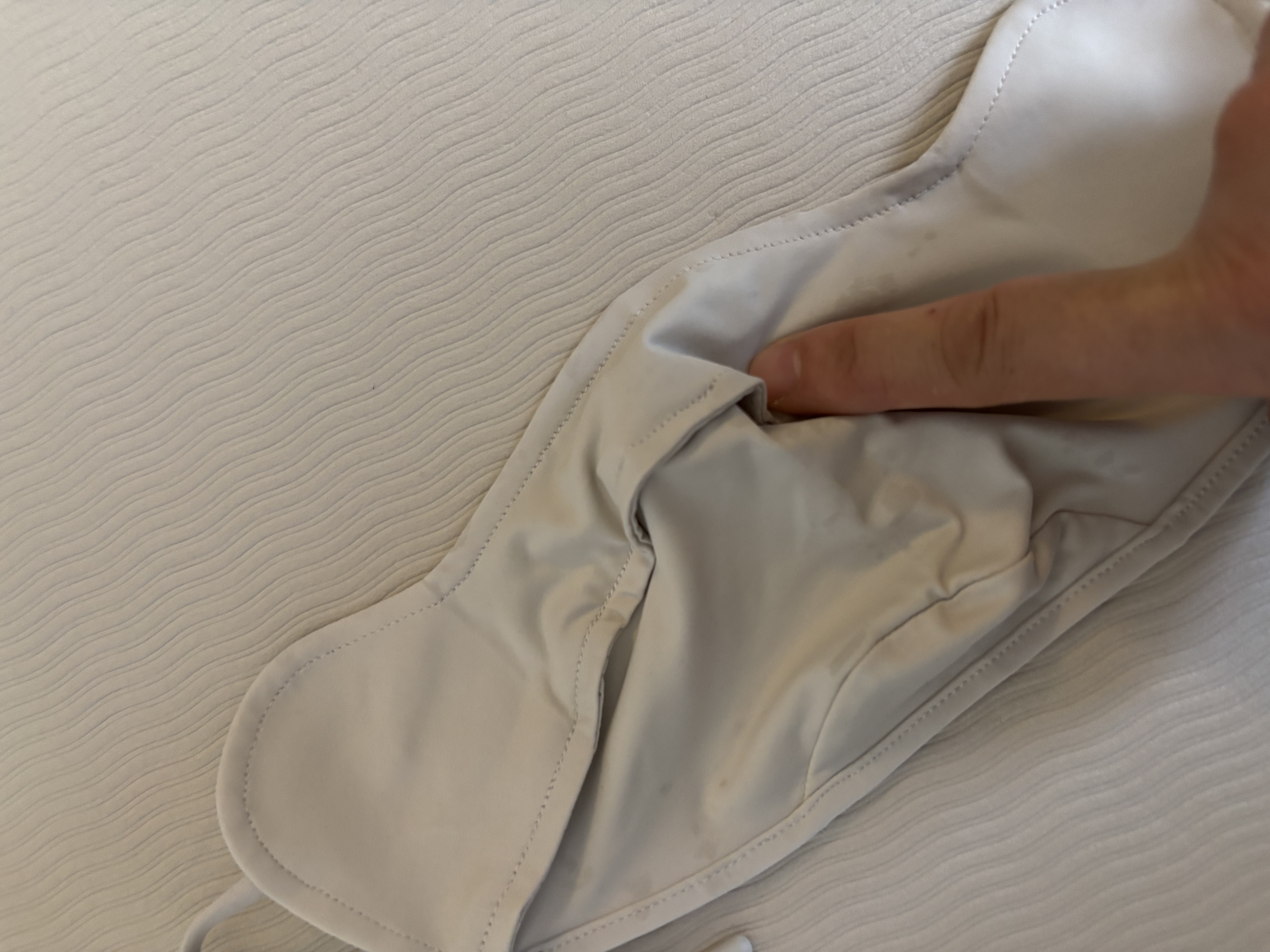 MUJI 男女通用 防紫外线 凉感口罩 防晒 DF04CC6S 象牙白色 实拍图