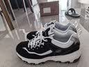 斯凯奇（Skechers）奥利奥熊猫鞋丨老爹鞋男女经典黑白复古春夏轻便潮流增高运动休闲 男款-BKW/黑色/白色 42 实拍图