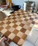 棋盘格实木菜板家用橡胶木乌檀木粘板案板面板抗菌防霉 40cm*28cm*3cm(5145) 长方形 实拍图