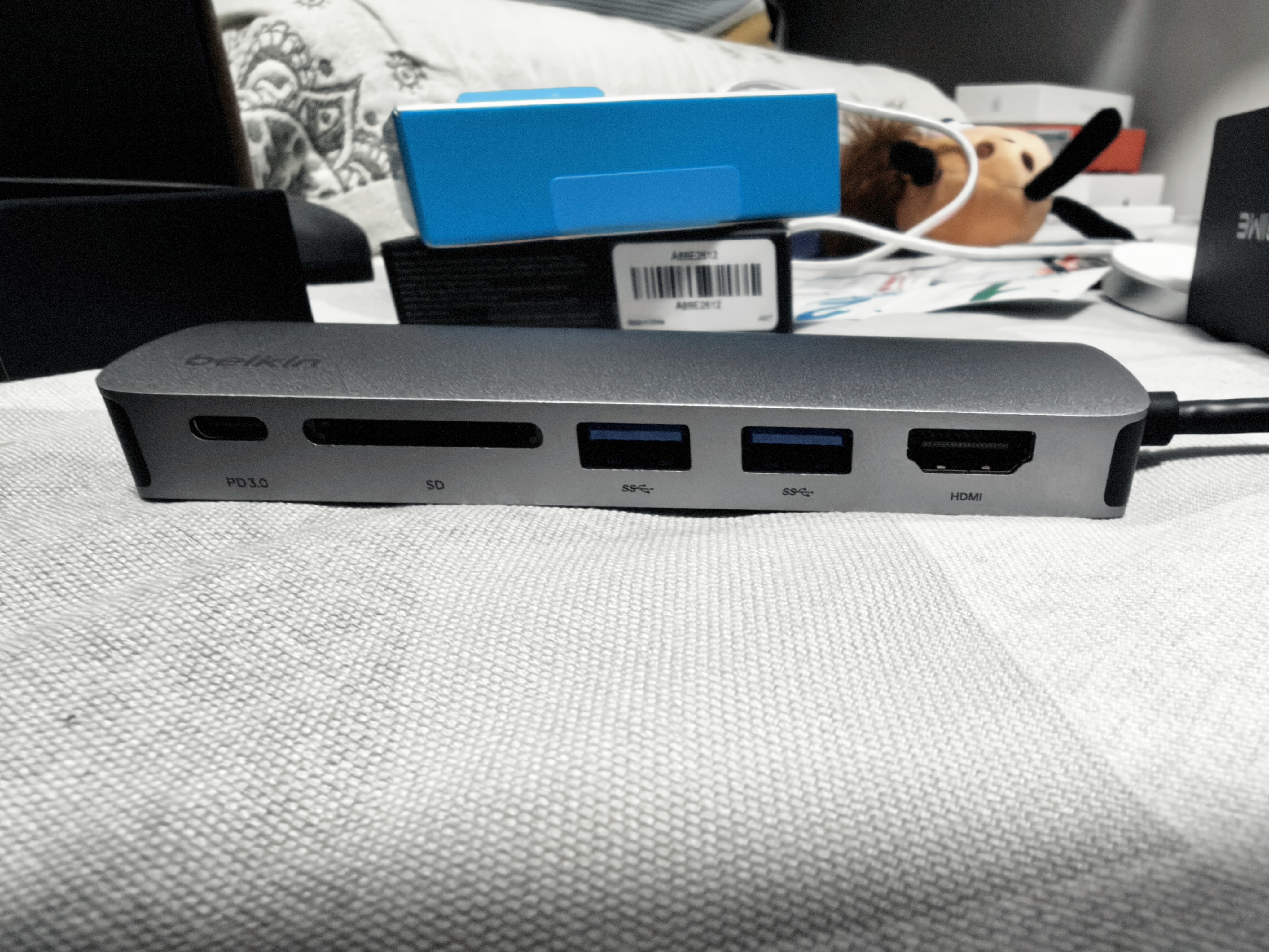 贝尔金（BELKIN）扩展坞六合一 Type-C拓展坞 PD供电 ipad转接器 Macbook笔记本电脑 USB/HDMI/网线口 AVC008-V2 实拍图