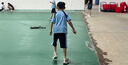 左西男童夏装套装2026新款儿童短袖套装夏季速干运动两件套 蓝色 140 实拍图
