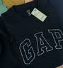 盖璞Gap男女装2026春季新款纯棉logo字母宽松短袖T恤百搭上衣 海军蓝 868224 L (175/96A)亚洲尺码 实拍图