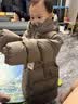 保姆鹅  【风墙】儿童羽绒服宝宝中长款护脸加厚外套保暖童装[NG2664] 炭黑 130 实拍图