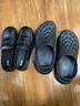 康奈（kangnai）洞洞鞋男2026年夏季新款凉鞋女休闲沙滩鞋外穿包头凉拖鞋18363001 黑色 44-45 (280mm) 实拍图
