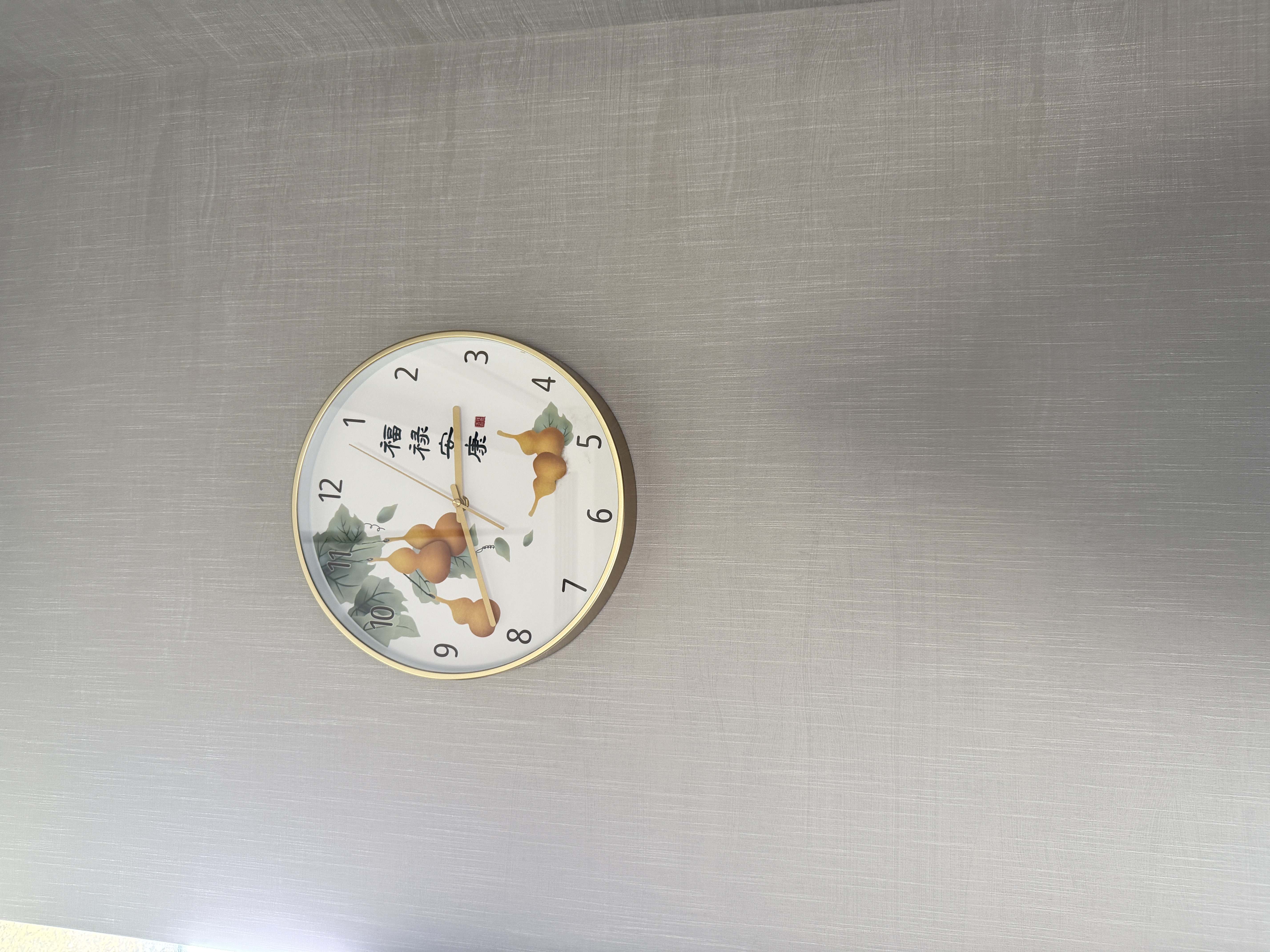BBA挂钟客厅家用挂钟创意时钟挂墙中式现代装饰石英钟 福禄安康30cm 实拍图
