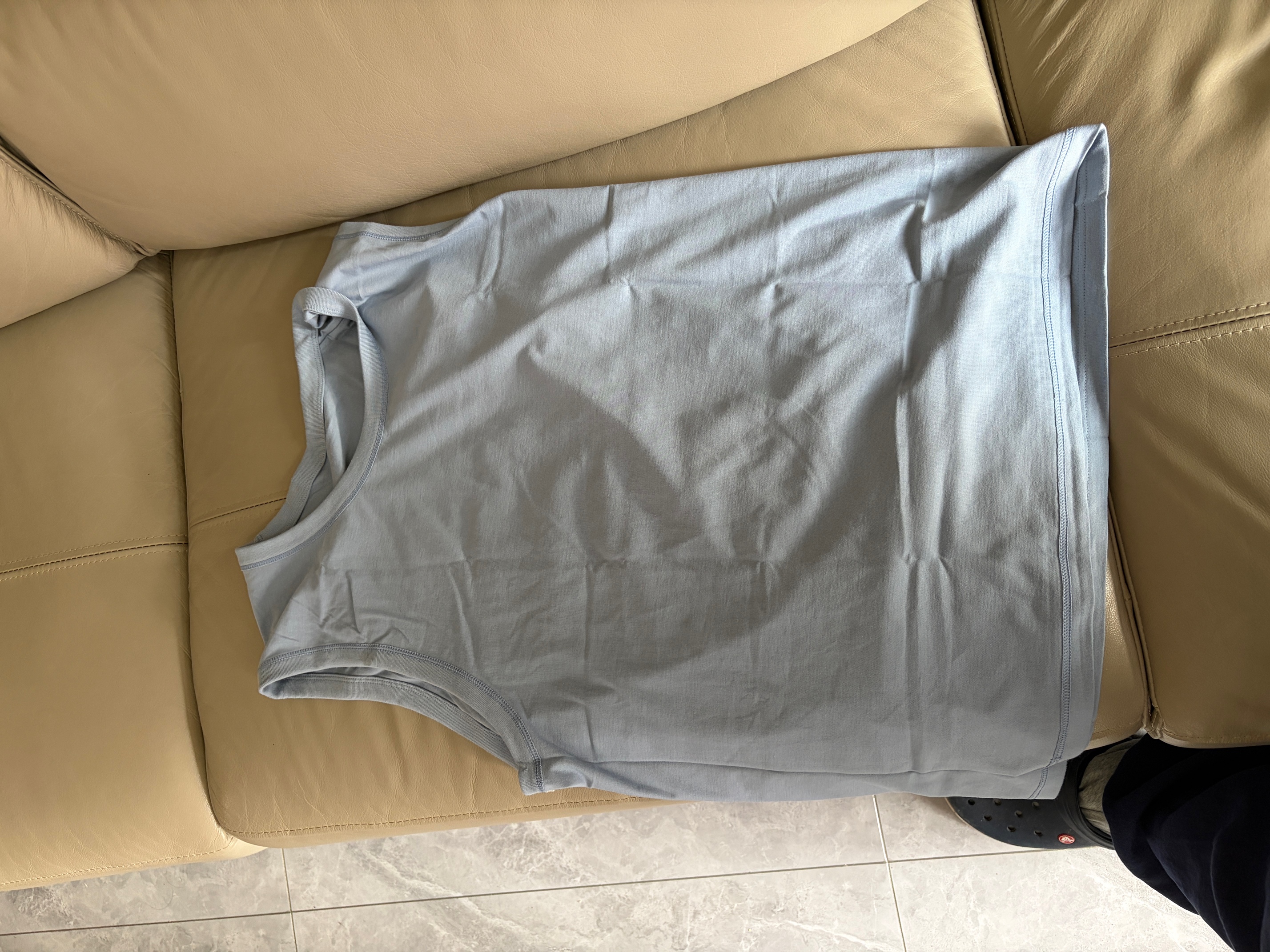 蕉内棉棉301H男士背心100%纯棉宽肩全棉家居服春夏季无袖无侧缝睡衣 实拍图