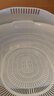 Sanada Seiko日本进口沥水篮清洗盆多用途塑料盆水果蔬菜收纳双层塑料洗菜篮子 白色套装（篮+盆） 实拍图