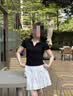 MJ STYLE短款短袖T恤女2026夏季正肩小V领修身显瘦百搭简约紧身打底衫上衣 实拍图