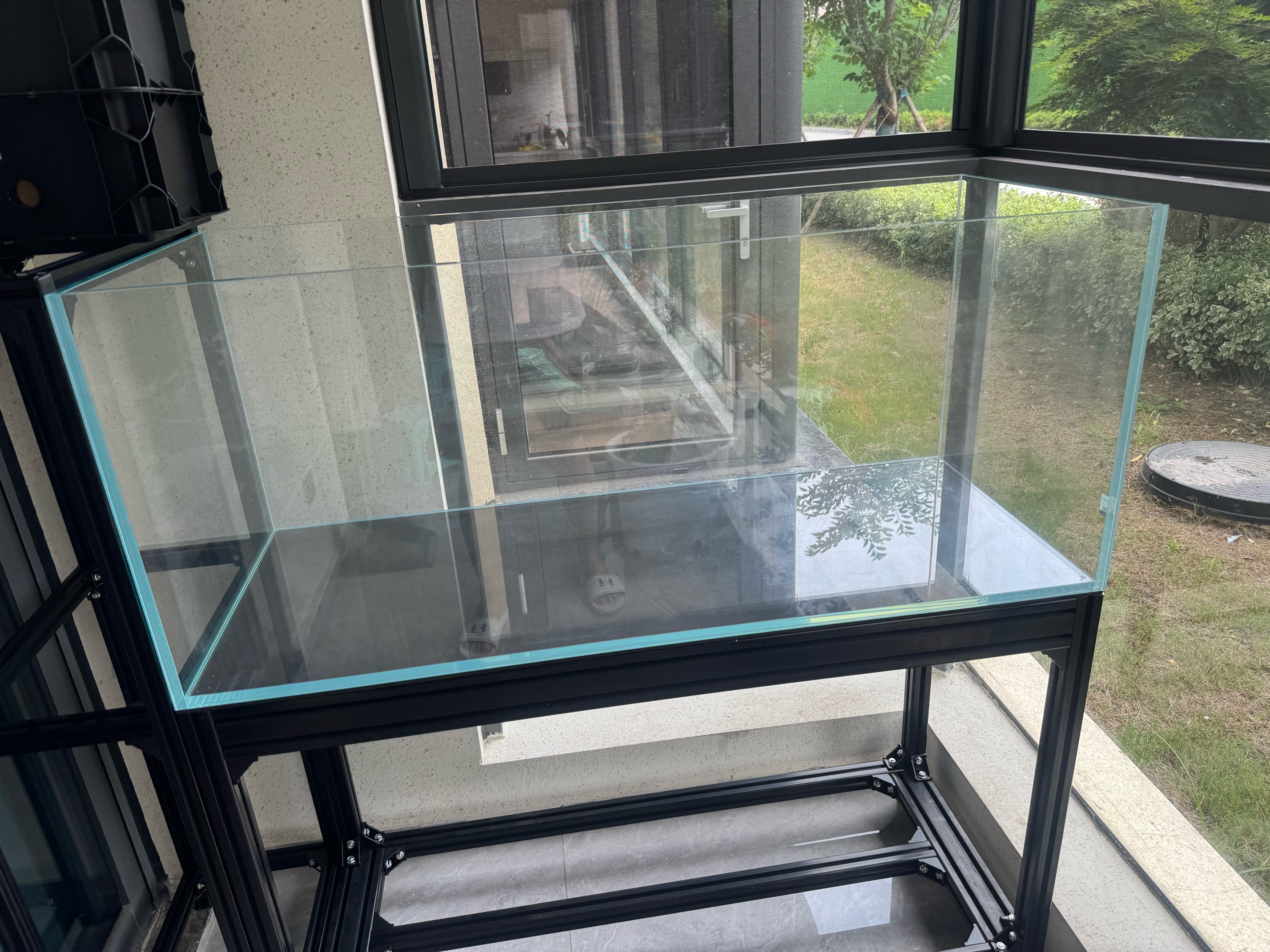BESSN贝森金晶五线汽车级超白缸玻璃鱼缸客厅裸缸家用水草溪流缸 120*50*50cm12mm厚金晶五线超白送楼下 实拍图