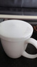 景顺景德镇瓷杯骨瓷简约陶瓷杯子茶杯纯白色水杯定制LOGO牛奶杯咖啡杯 平盖杯（350ml） 实拍图