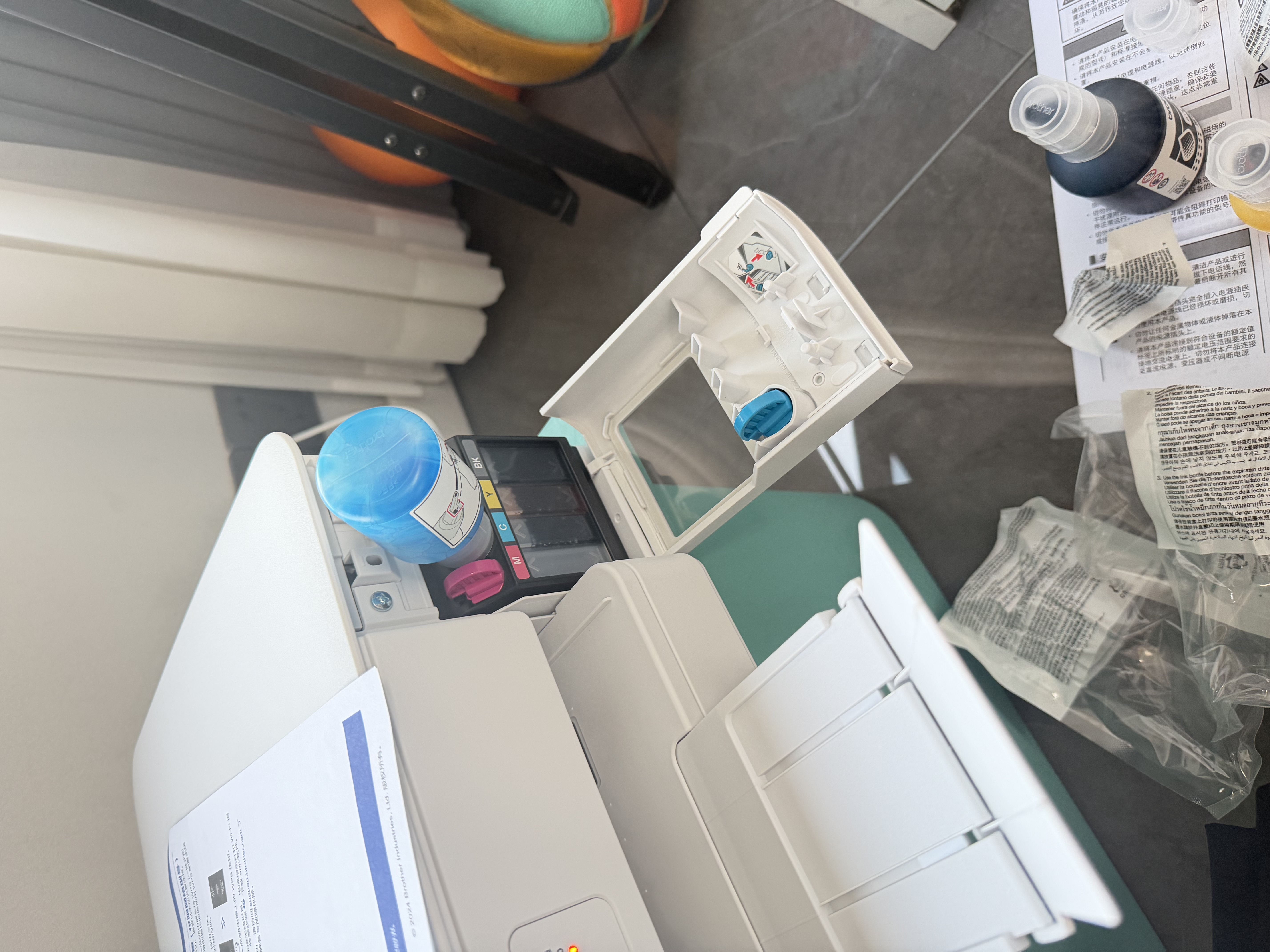 兄弟（brother）DCP-T436W彩色喷墨无线手机wifi打印机复印扫描一体机家用小型学生作业照片A4墨仓打印机435白色款 T436W无线远程小程序 官方标配，京配闪送 实拍图
